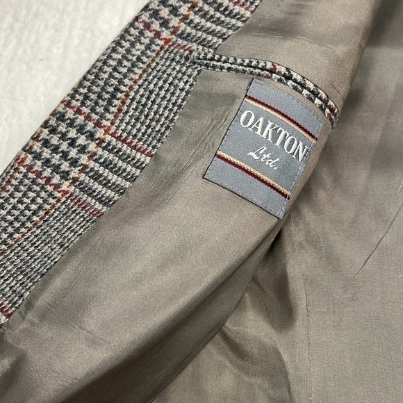 Oakton multi color herringbone sports coat blazer jacket 42 - Picture 10 of 10